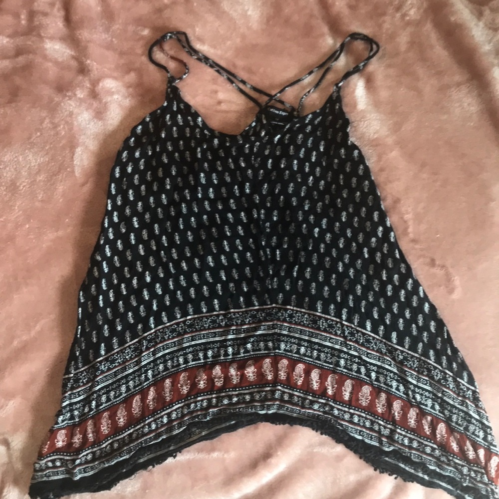 Crossed back loose top